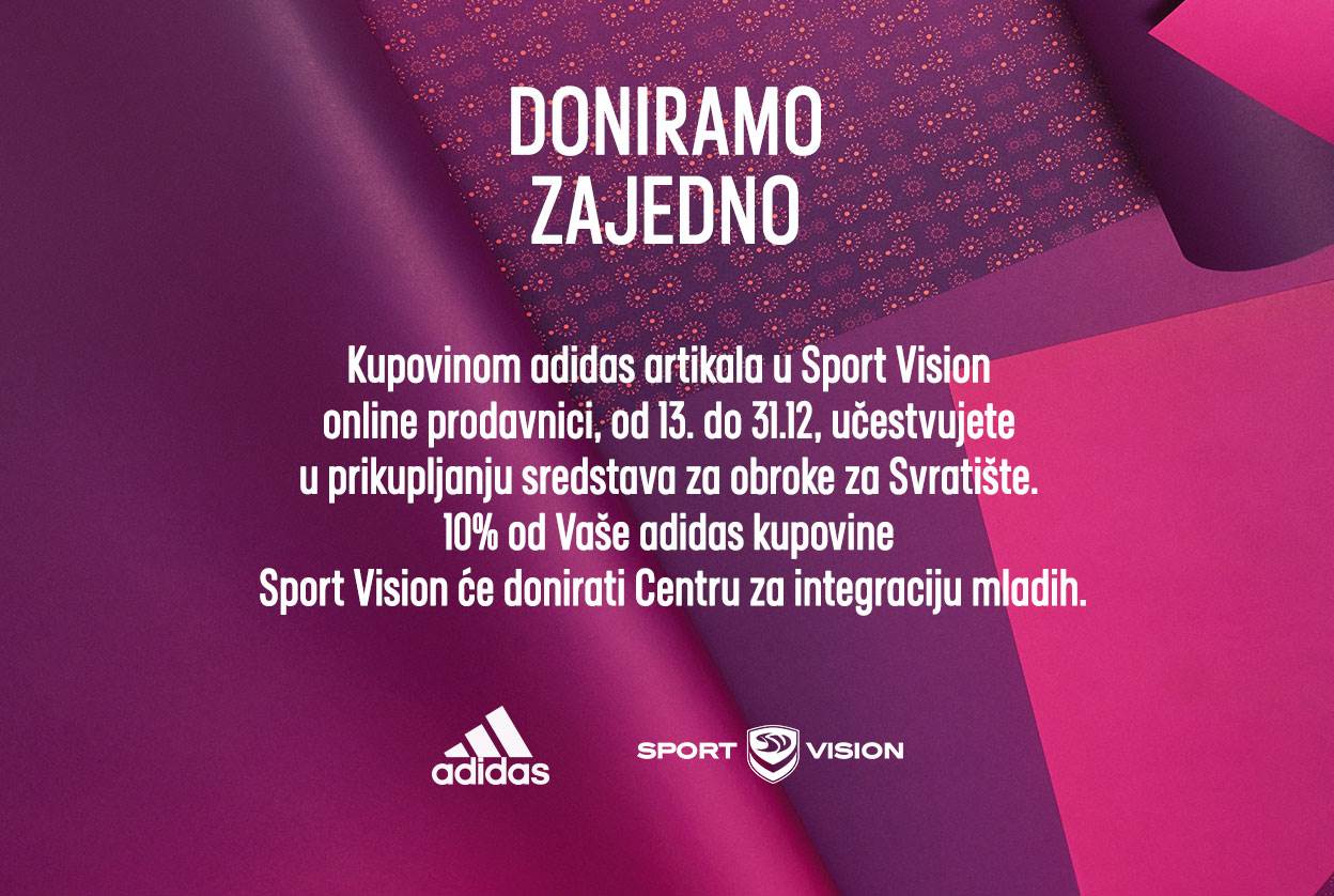  Adidas i Sport Vision su pokrenuli humanitarnu akciju prikupljanja sredstava za Centar za integraciju mladih. 