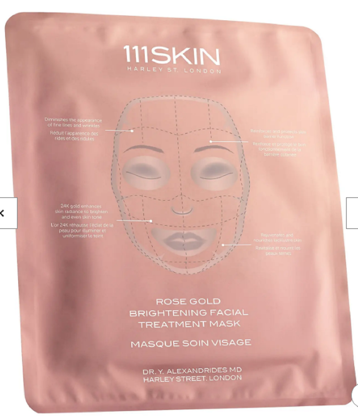  111Skin maska za lice sa ekstraktom ruže i 24-karatnim zlatom je jedna od maski koje šminkeri favorizuju. 