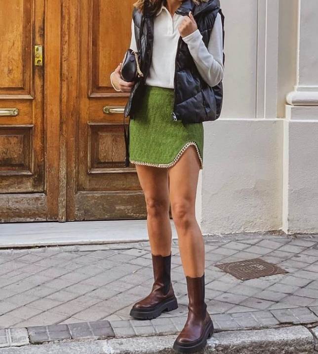 zelena suknja