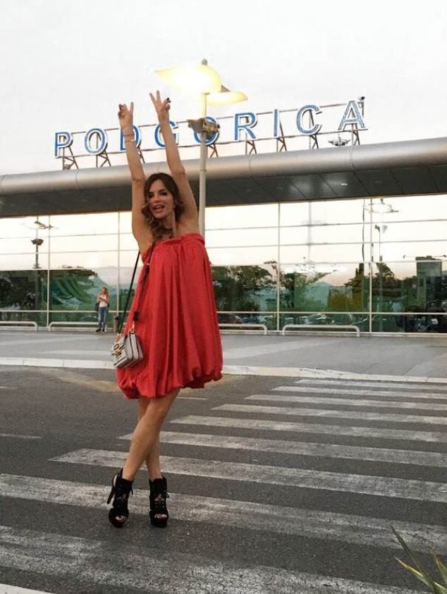 severina u crvenoj haljini