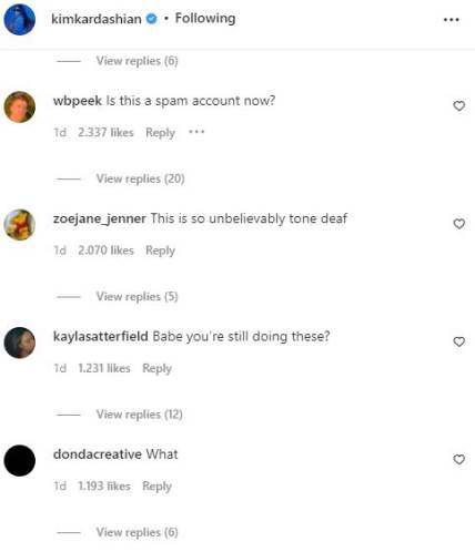 Kim Kardašijan su optužili u komentarima da reklamira tipičnu Instagram prevaru.