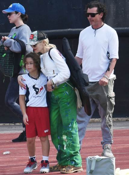 Gven Stefani i Gavin Rosdjel pojavili su se na utakmici sina.
