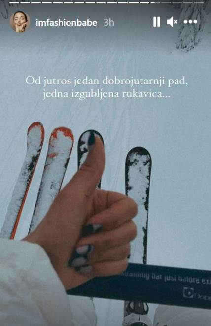"NE ZNAM ŠTA ME JE VIŠE UMORILO" Dunja Jovanić doživela peh na skijanju