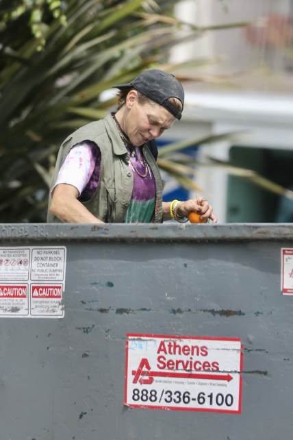 Loni Vilison traži hranu u kontejneru