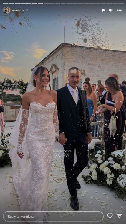 Mina Milenković na venčanju.