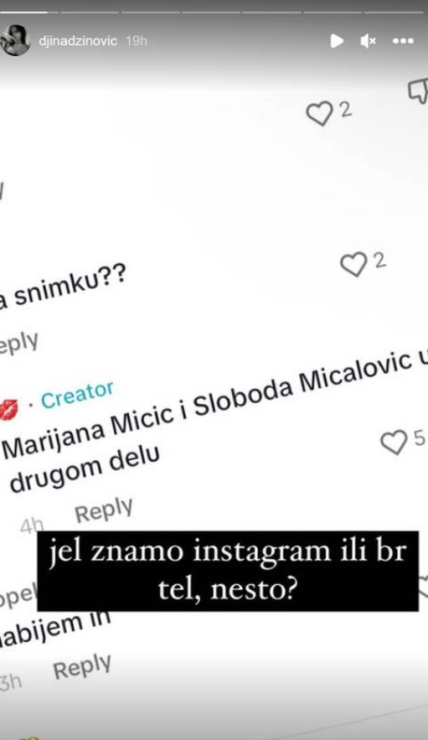 đina džinović se oglasila na Instagramu.
