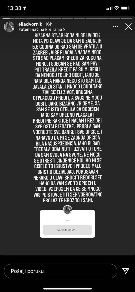 ela dvornik o kreditu za kucu