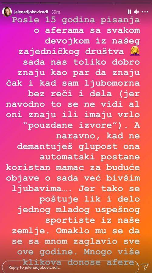 jelena djokovic o novakovim aferama