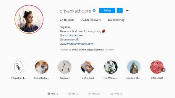 prijanka copra instagram