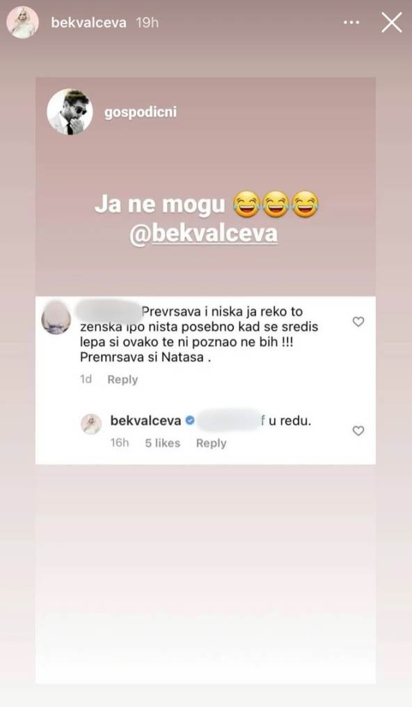 Fan prozvao Natašu, ona mu žestoko odgovorila