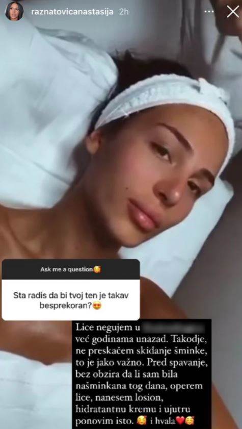Anastasija Ražnatović nikada ne preskače jedan korak kada je nega u pitanju.