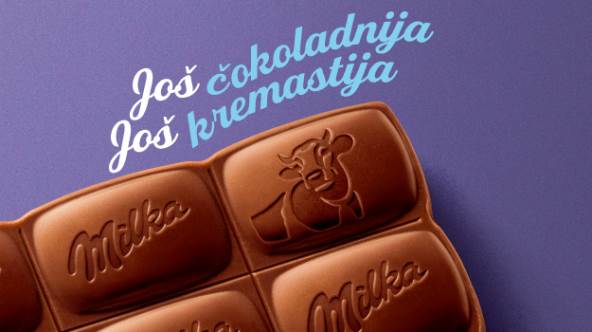 Nova Milka najnežnija čokolada.