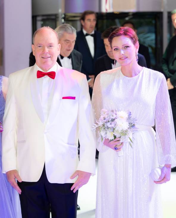 Princ i Šarlin od Monaka na gala zabavi.