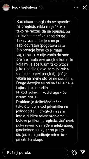 ginekoloski pregled ispovesti