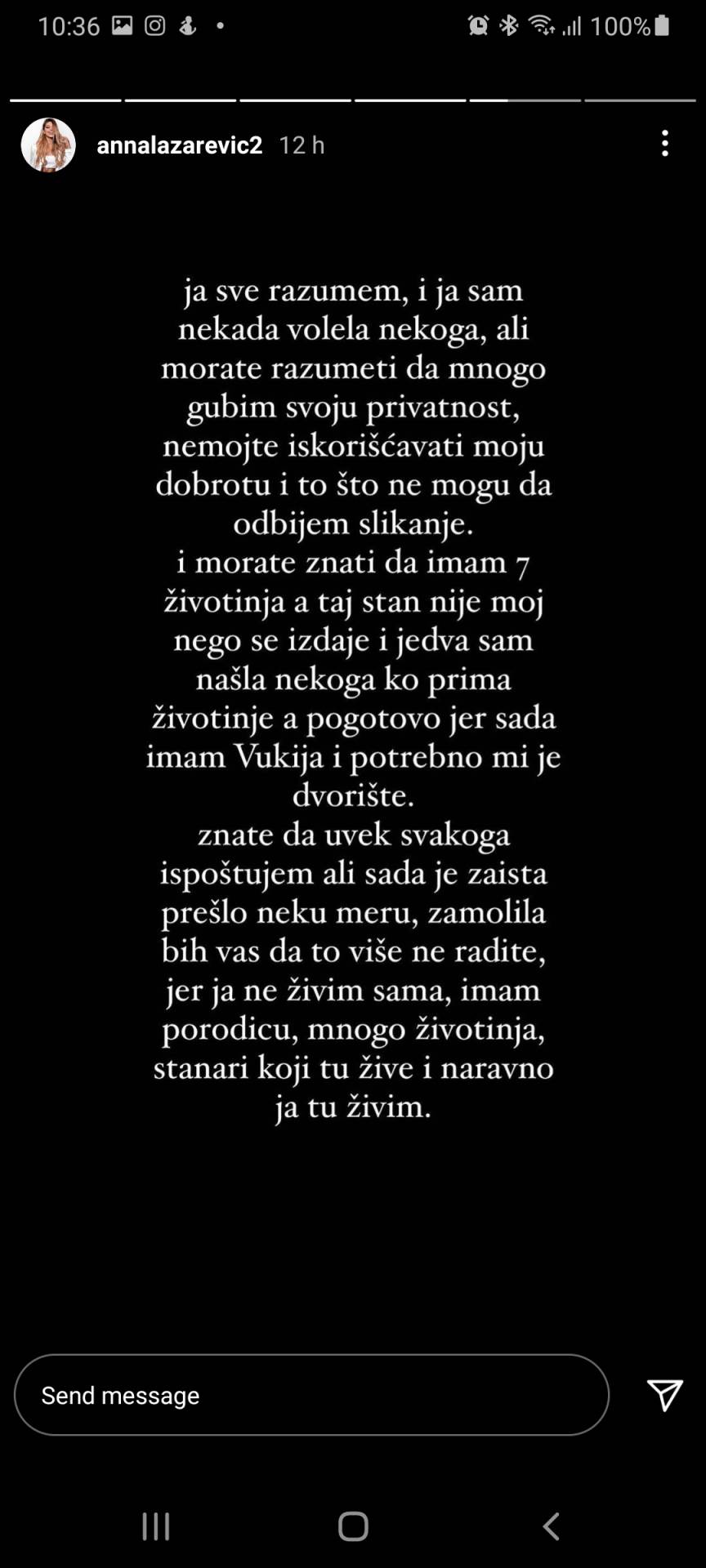 ana lazarevic uznemiravanje