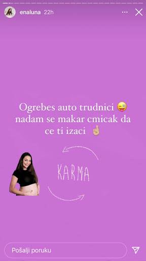 ena luna izgreban auto