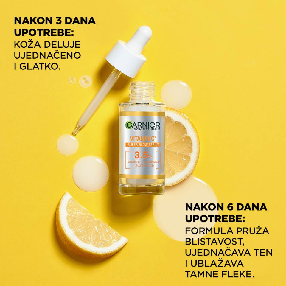 Garnier serum koji briše fleke s lica.