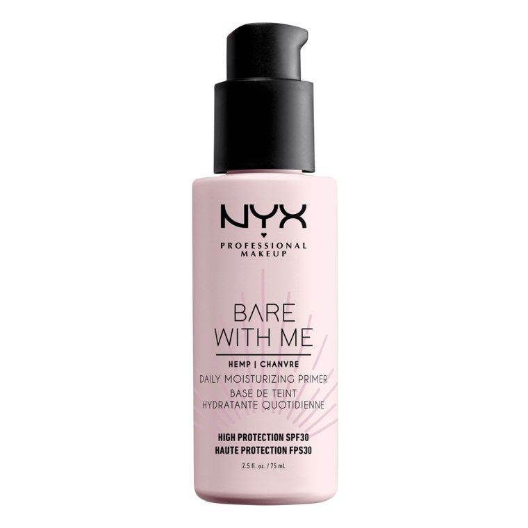 NYX PROFESSIONAL MAKEUP Bare With Me Cannabis Sativa Seed Oil SPF 30 Daily Moisturizing Face Primer u sebi ima i spf.