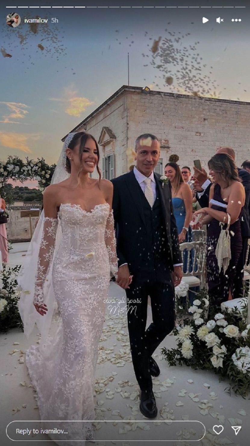 Mina Milenković na venčanju.
